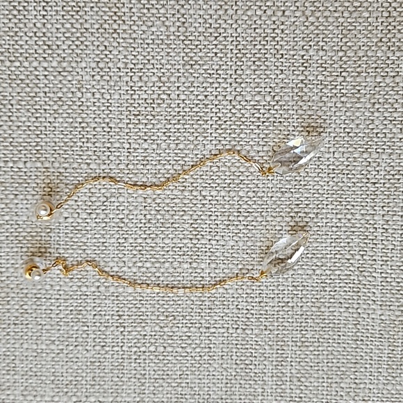 Swarovski Crystal Pearl & Crystal Drop Earrings - Picture 8 of 14